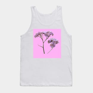 Purple flowers with a baby pink background Tank Top